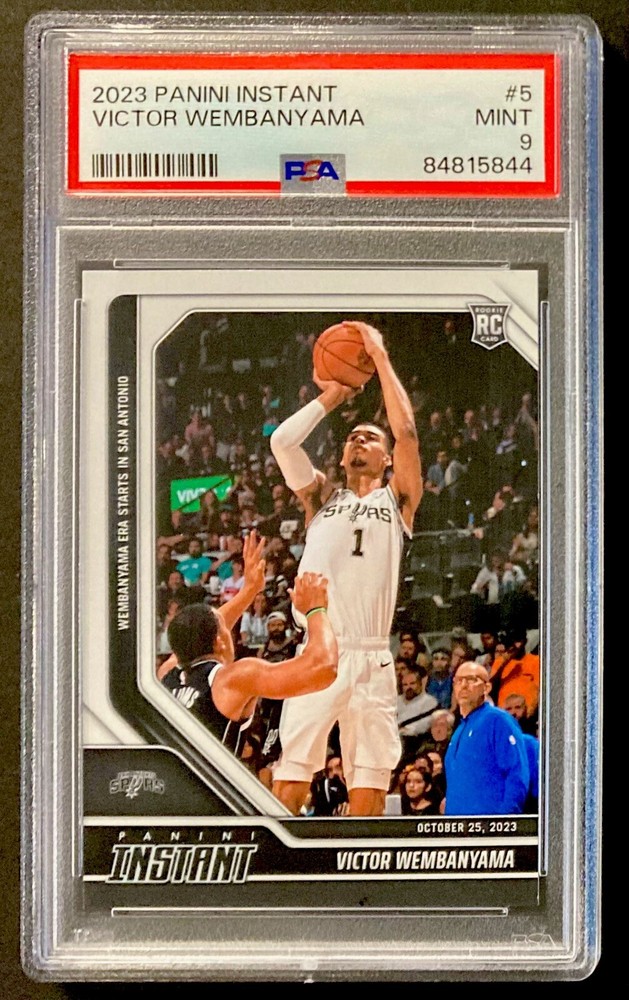 2023-24 Panini Instant Victor Wembanyama RC Rookie /44142 NBA Spurs #5 PSA 9 🔥