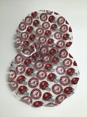 Alabama Crimson Tide SET OF 2 College Football Plastic Dish Plate Tray 11” NEW