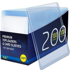 200 Card Sleeves Top Loads for Cards, 3″x4″ Baseball Card Protectors Hard Pla…