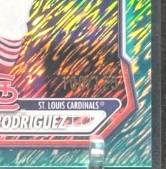 2026 Bowman Chrome Rainiel Rodriguez Aqua Shimmer Refractor /125 SN Parallel