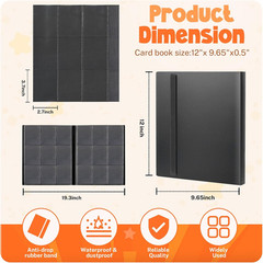 Card Binder, 9 Pocket Trading Card Album Folder,20 Pages, 360 Card Capacity
