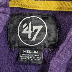 Minnesota Vikings Hoodie Sweatshirt Mens Medium Purple NFL Football Pullover ’47