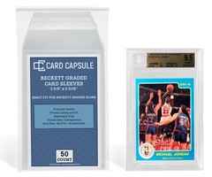Card Capsule 50 Count Exact Fit for BGS Graded Slabs Resealable Sleeves Bags