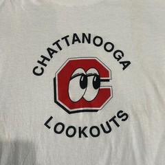 Vintage 1980’s Chattanooga Lookouts MILB White Screen Stars T-Shirt Size XL