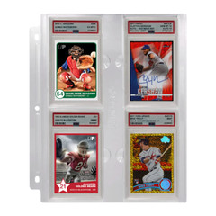 Ultra PRO 4-Pocket Page for Graded PSA Slabs 3-Hole Punched To Fit Ultra PRO Alb