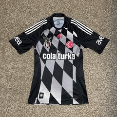 VTG Adidas Besiktas Soccer Jersey Mens Small Cola Turka Climalite Black Turkey