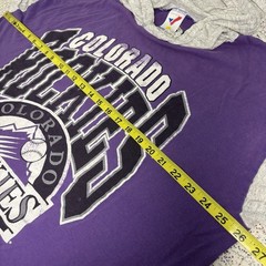 Vintage 1991 Colorado Rockies MLB Baseball Long Sleeve Hoodie Shirt XL Denver