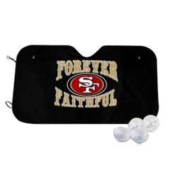 Forever Faithful San Francisco 49ers Car Sunshades Heatproof Black Car Sunshade