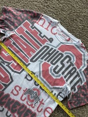 Mitchell & Ness Ohio state Buckeyes AOP T Shirt Men Medium All Over Print NWT