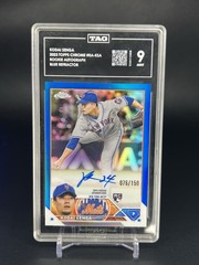 2023 Topps Chrome Rookie Autograph Kodai Senga #RA-KSA True Blue Refractor /150