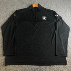 Under Armour Combine Los Vegas Raider Pullover Large Black 1/4 Zip NFL