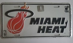 NBA Vintage Miami Heat Aluminum Novelty License Plate NEW Plastic Wrapped