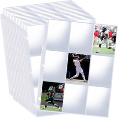 900 Pockets Binder Sheets, Top Loading Trading Card Pages for 3 Ring Binder, Dou