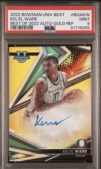 KEL’EL WARE 2022-23 Bowman University Best – Gold #/50 Auto PSA 9 POP 5