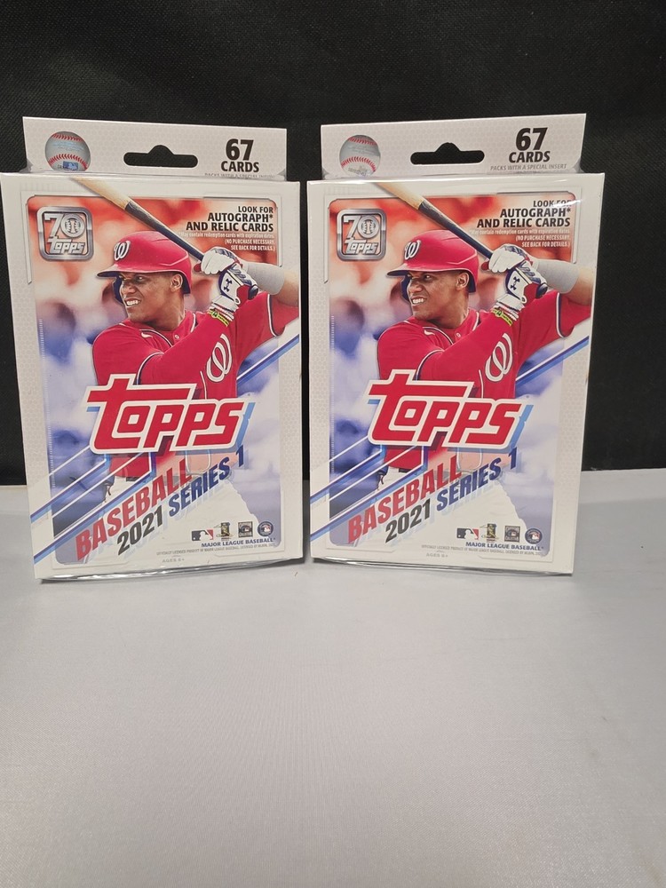 Topps Series 1 2021 Baseball Trading Cards Hanger X2 – 67 Cards Per Box