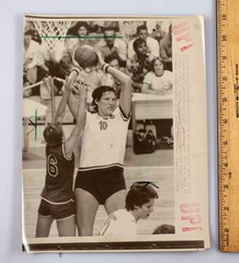 Original Wire News Photo 1976 Olympic Basketball Soviet Iuliyaka Semenova Latvia