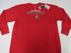 New Ottawa Senators Mens Sizes 3XL-4XL-5XL-6XL Red Majestic Long Sleeve Shirt