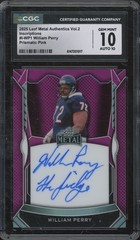 2025 Leaf Metal Pink Prismatic #IWP1 William Perry 1/4 Gem Mint CGC 10 10 Auto