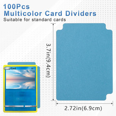 Trading Card Dividers, Multicolor 100-Pack Paper Card Dividers for MTG, TCG, Spo