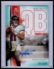 Michael Pratt 2024 Topps Chrome Signature Class RCA-MP Teal Auto /225 RC Bucs