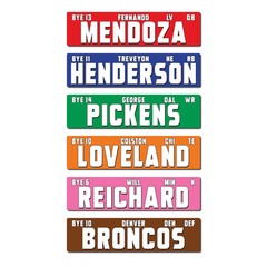 Fantasy Football Draft Board Kit – NEW for 2026 – LARGE Player Stickers & Board