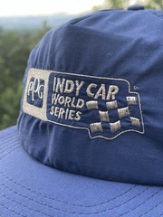 Vtg PPG Indy Car World Series Hat Blue Nylon Snapback Racing 80s 90s Silver USA