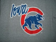 MLB Minor Leagues Iowa Cubs Baseball Youth Small MV Sport Gray T-Shirt