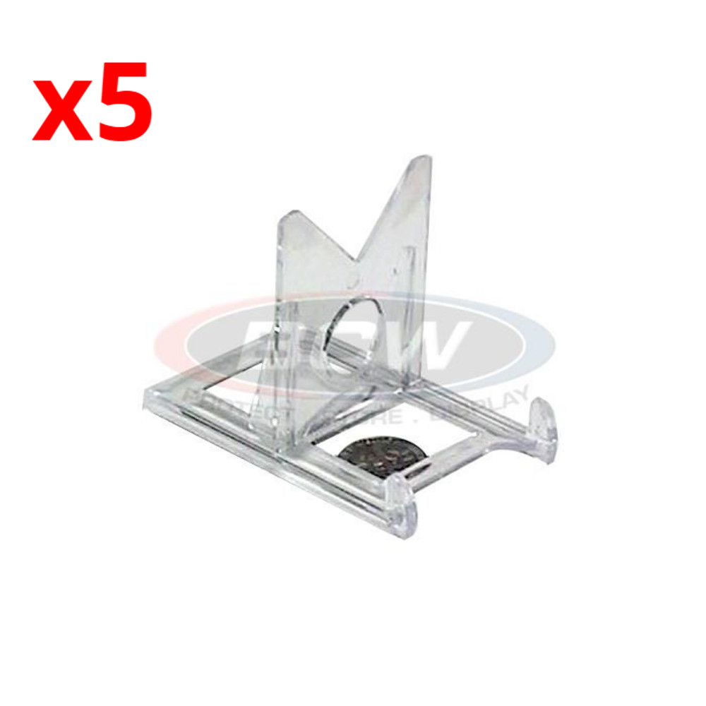 Pack of 5 BCW 2 Piece Clear Adjustable Base Card Stand 1-STAND1