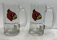 University Of Louisville Officially Licensed Collegiate Products Glass Mugs
