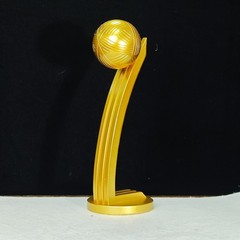 Best Football Soccer Player Gold Ball Resin Replica 36cm Trophy For Messi Fans