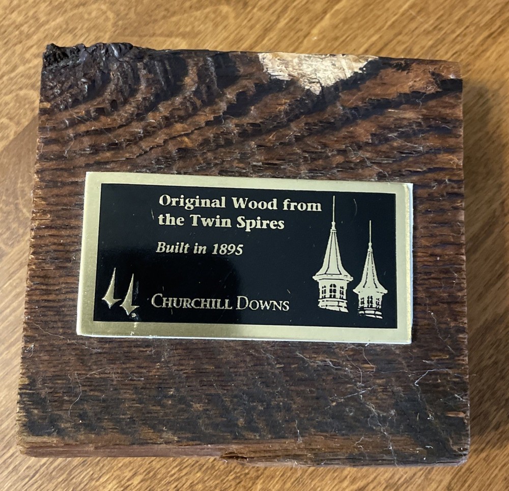 Original Piece of Wood from Churchill Downs Twin Spires Built in 1895 AUTHENTIC