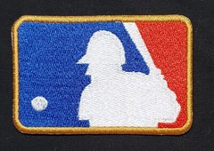 Batterman Logo World Series MLB Baseball Fully Embroidered Iron On Patch