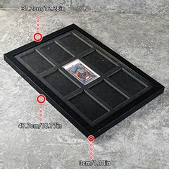 9 Slabs Graded Card Display Frame For PSA, CGC, and TAG Slabs Wall-Mount Case