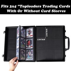 Toploader Binder for Trading Cards, Hard Cases, Holds 216 Toploaders, 9 Pocke…