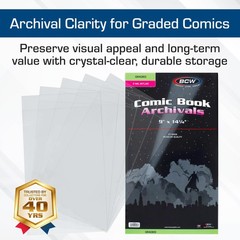 Graded Mylar Comic Book Bags – 25ct | Archival Polyester Protection | Fits CG…
