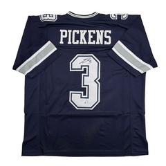 Autographed/Signed George Pickens Dallas Navy Blue Football Jersey JSA COA