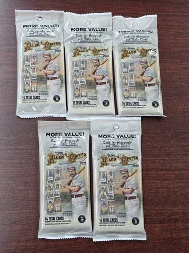 2025 Topps Allen & Ginter Fat Pack Lot Of 5 Packs – Free Ground Advantage Ship