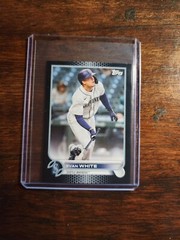 2022 Topps Mini Online Only Black Parallel SSP SP #602 Evan White Mariners