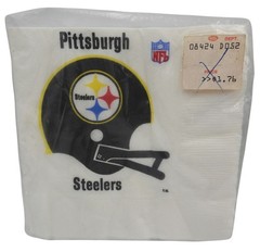 VINTAGE 1970s Pittsburgh Steelers NFL Party Napkins Tailgate SEALED
