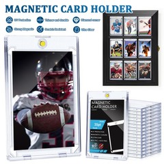 25Pcs Magnetic Trading Sports Card Holders 35PT One Touch Protection Ultra-Thin