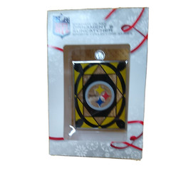 Pittsburgh Steelers Stain Glass Suncatcher Ornament 3 X 2.5 Inches New