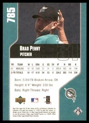 Brad Penny 2002 Upper Deck 40-Man #785 Marlins MLB READ FREE SHIP AutographDen