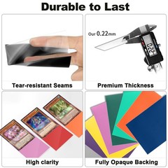 200 Pack White Card Sleeves 62x89mm for Yu-Gi-Oh, Perfect for Photocard