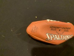 VINTAGE UNKNOWN SIGNED SPALDING FOOTBALL