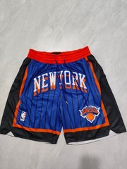 2026 New York Knicks Men Blue Pockets stitched Shorts Size US