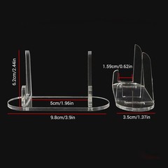 2-50 pcs Clear Acrylic Trading Card Stands Sports Graded Cards Display Holder