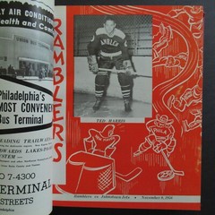 1956-57 Philadelphia Ramblers Home Game Hockey Programs, 38 Games, EHL Bounded