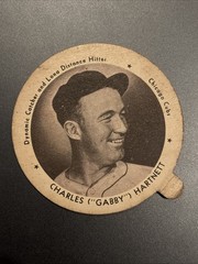 1937 Dixie Lid Small Size Charles “Gabby” Hartnett Chicago Cubs – Ungraded
