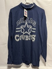 VTG True Fan Sportswear Dallas Cowboys NFL Turtleneck 1996 NWT Sz XL Made in USA