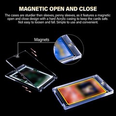 5-30Pack Magnetic Trading Sports Card Holders 55Pt-180Pt One-Touch UV Protection